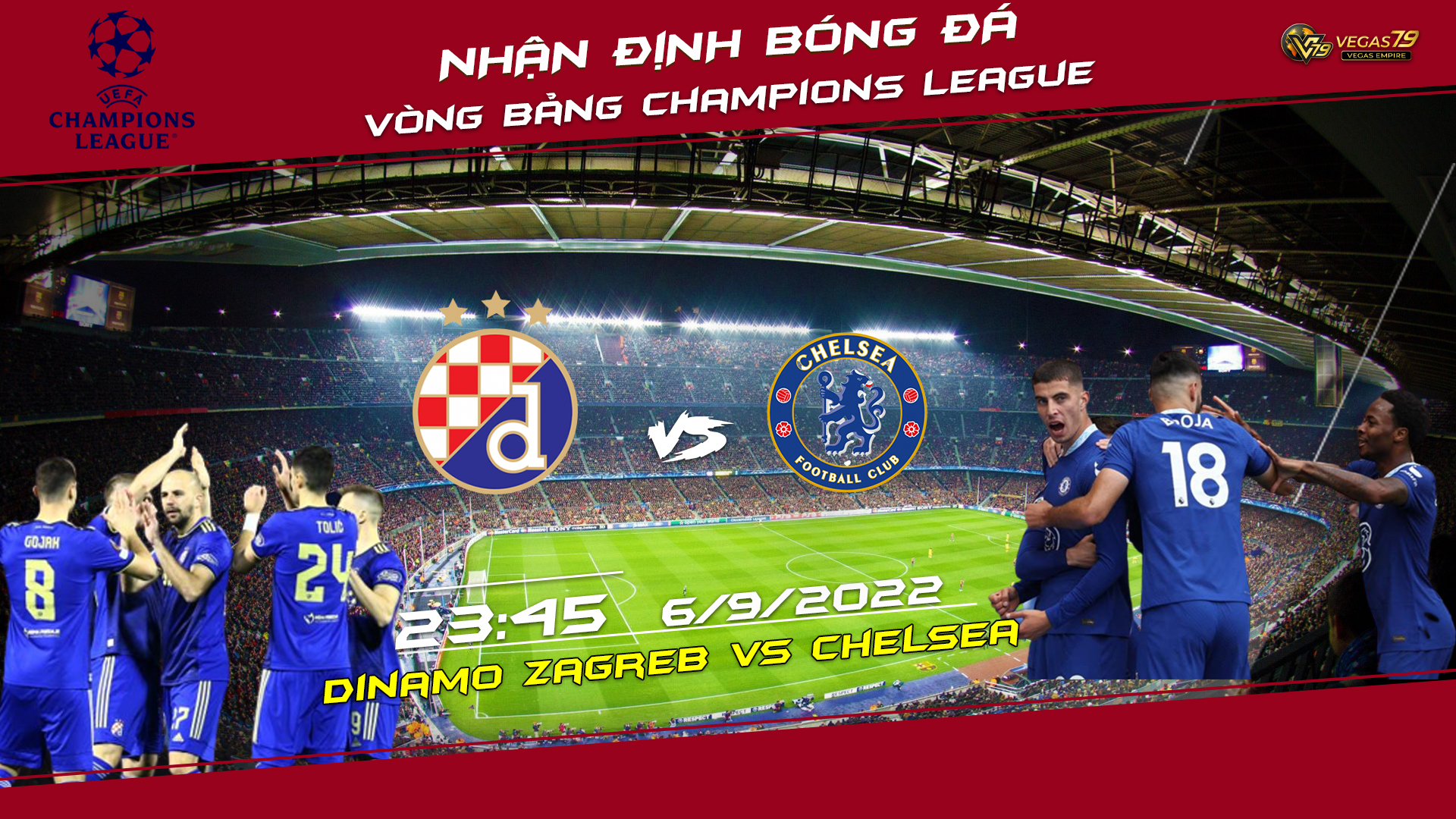 Soi kèo bóng đá Dinamo Zagreb vs Chelsea, 23h45 ngày 6/9